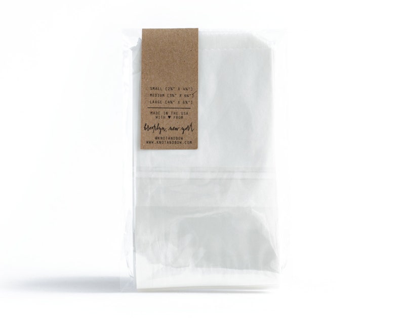 25 Medium Glassine Bags Etsy