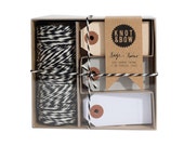 Tag + Twine Box / Black Natural + Neutral