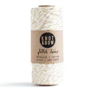 Gold Natural Glitter Twine 100 yards image 1