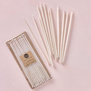 Birthday Candles | Hand-dipped Beeswax Tall Ivory