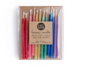 Birthday Candles | Hand-dipped Beeswax Short Rainbow