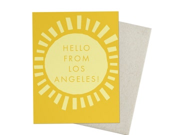 Bonjour de Los Angeles Carte de vœux