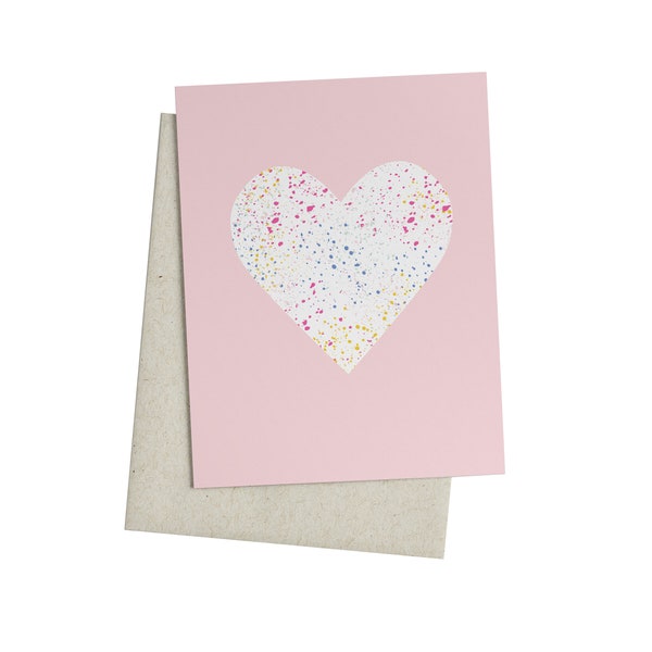 Splatter Heart Card