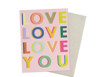 Love Love Love You Greeting Card