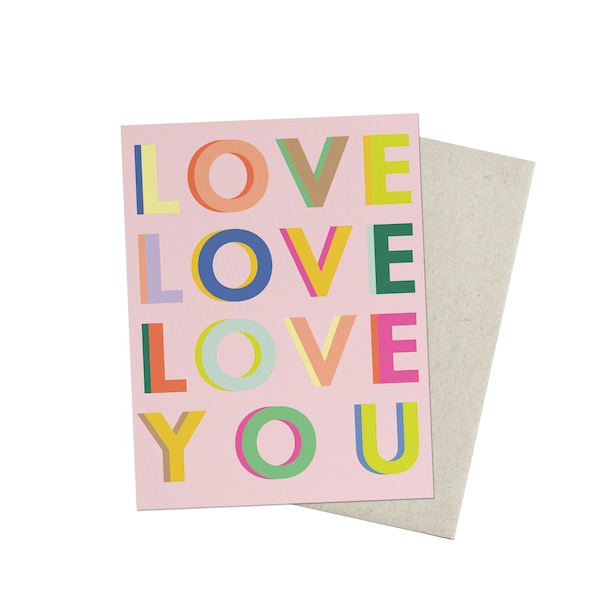 Love Love Love You Greeting Card