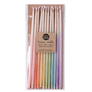 Birthday Candles | Hand-dipped Beeswax Tall Ombré (Multiple Colors)