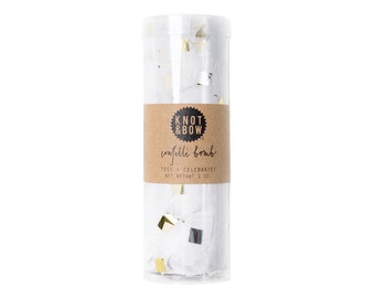 Party Confetti Bomb | White Metallic Mix