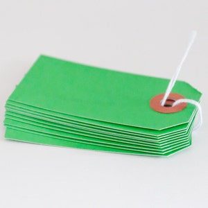 Dark Green Parcel Gift Tags Set of 10 image 2