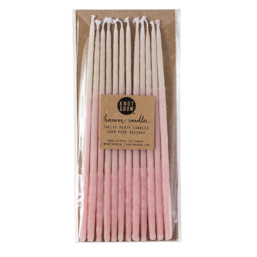 Birthday Candles Handdipped Beeswax Tall Rainbow Ombré Etsy