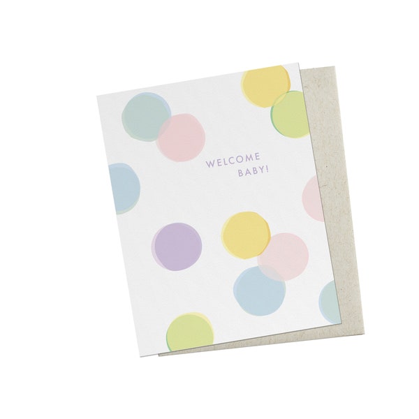 Baby Confetti Dots Greeting Card