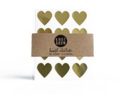 144 Gold Heart Stickers