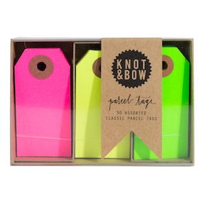 Parcel Tag Trio Box / Neón clásico