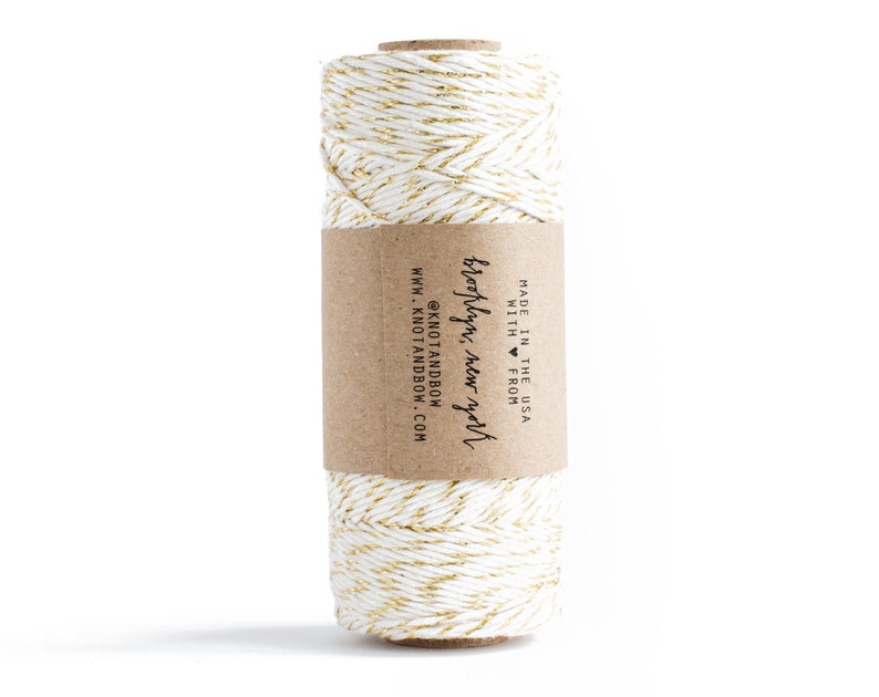 Gold Natural Glitter Twine 100 yards image 2