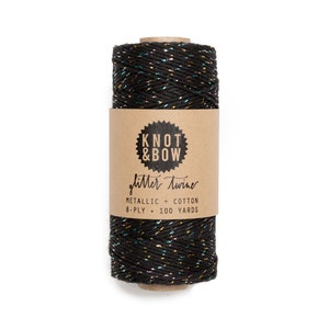 Prism + Black Glitter Twine | 100 Yards