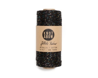 Prism + Black Glitter Twine | 100 Yards