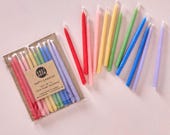 Birthday Candles | Hand-dipped Beeswax Short Rainbow