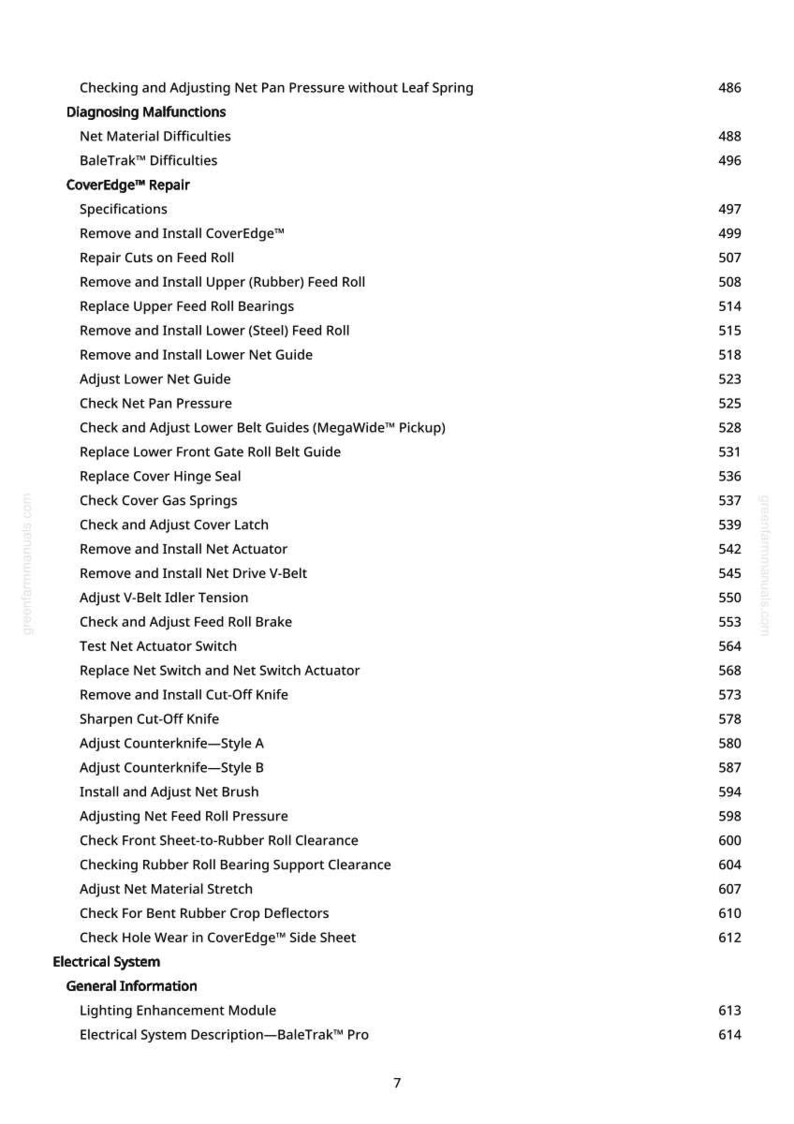 Teknisk manual för John Deere 440E och 450E balpress i PDF-format | Nedladdning direkt bild 8