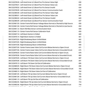 K&ouml;nnte beinhalten: Eine detaillierte Liste der Diagnosefehlercodes f&uuml;r die Chassis Control Unit 1 (CCU) eines Fahrzeugs. Das Dokument enth&auml;lt Codes zu Sensoren, Spannung und Kalibrierungsfehlern mit entsprechenden numerischen Kennungen.