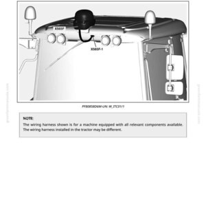 May include: Diagram of a wiring harness for a StarFire ITC receiver adapter. The image shows the harness connected to a vehicle, with labels X565F and X565F-1. The text at the top reads "W_ITC01/1: Wiring Harness for StarFire ITC Receiver (Adapter)".
