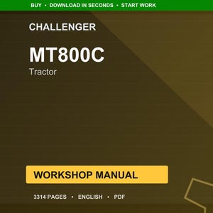 Challenger Mt800c Traktor Werkstatt-Handbuch PDF | Service Reparatur | Sofort Download Bild 1