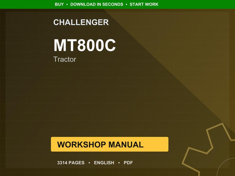 Challenger Mt800c Traktor Werkstatt-Handbuch PDF | Service Reparatur | Sofort Download Bild 1