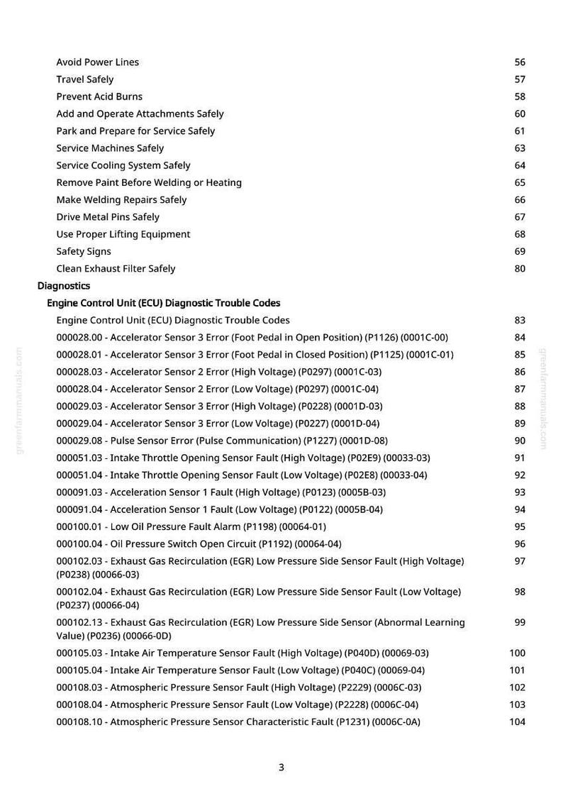 Pu&ograve; includere: Una pagina di manuale con codici di diagnostica per l'Unit&agrave; di Controllo Motore (ECU). Il testo include codici per sensori di accelerazione, sensori di impulso e altri componenti del motore. La pagina elenca anche le linee guida di sicurezza.