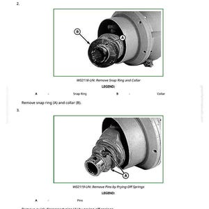 May include: An instructional page with diagrams for inspecting a coupler yoke. The page includes images of mechanical components with labels and arrows, and text instructions for disassembly and inspection.
