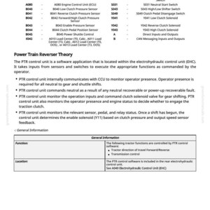 K&ouml;nnte beinhalten: Detaillierte Diagramm mit Legende, das die Komponenten einer elektrohydraulischen Steuereinheit (EHC) eines Traktors veranschaulicht. Enth&auml;lt eine Liste von Sensoren, Schaltern und Steuereinheiten, wie z. B. das Motorsteuerger&auml;t (ECU) und verschiedene Drucksensoren.
