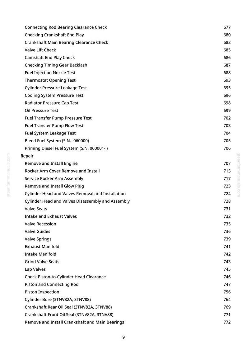 Teknisk manual för John Deere 1400, 1420, 1435, 1445, 1545, 1565 serie II frontklippare, PDF | Direkt nedladdning bild 11