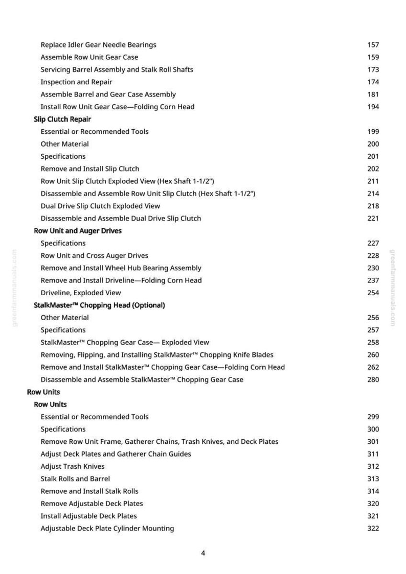 John Deere 608Fc majsaggregat Teknisk manual PDF | Direkt nedladdning bild 3