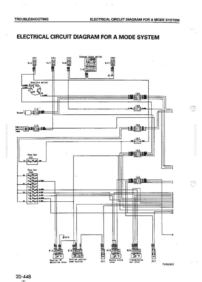 Puede incluir: Un diagrama de circuito el&eacute;ctrico detallado para un sistema de modo, que presenta una compleja red de l&iacute;neas, cajas y etiquetas. El diagrama incluye componentes como un interruptor de arranque, un zumbador y cajas de fusibles, con etiquetas de texto.