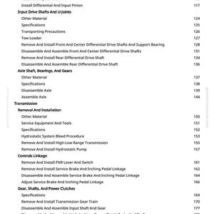 Pode incluir: Uma p&aacute;gina de manual com um &iacute;ndice detalhado. Inclui termos como "Desmontar diferencial", "Eixos" e "Transmiss&atilde;o". O n&uacute;mero da p&aacute;gina &eacute; 4.