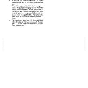 May include: A white page with text detailing the structure, function, and maintenance standard of a hydraulic pump. The text includes technical terms and diagrams. The document is labelled "HYDRAULIC PUMP".