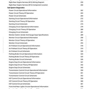 May include: A detailed list of automotive electrical system diagrams and operational information, including wiring diagrams, schematics, and component locations. The document covers various circuits and systems.