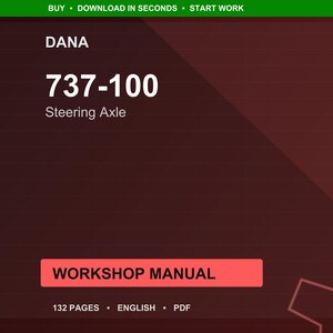 Dana 737 100 Steering axle Workshop Manual PDF | Service Repair | Instant Download image 1