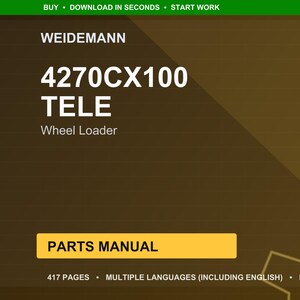 Weidemann 4270Cx100 tele Wheel loader Parts Manual PDF | Illustrated Catalog | Instant Download image 1