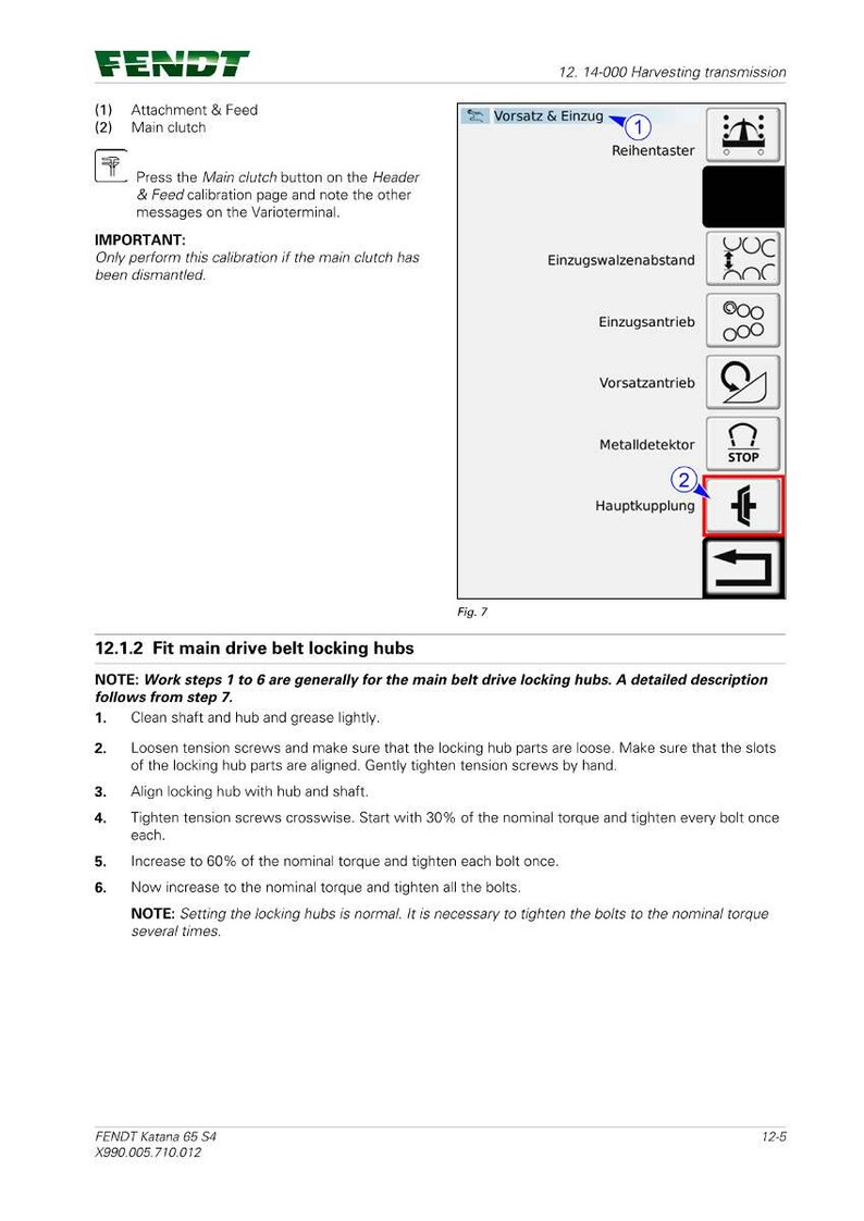 Manual de taller de la cosechadora Fendt Katana 65 s4 en PDF / Servicio y reparación / Descarga instantánea imagen 10