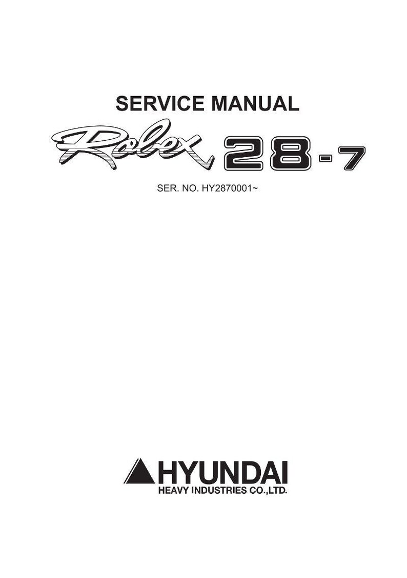 May include: White service manual cover with the text "SERVICE MANUAL" above the word "Rolex" in a stylized font, followed by "28-7". The Hyundai Heavy Industries Co., Ltd. logo is at the bottom.