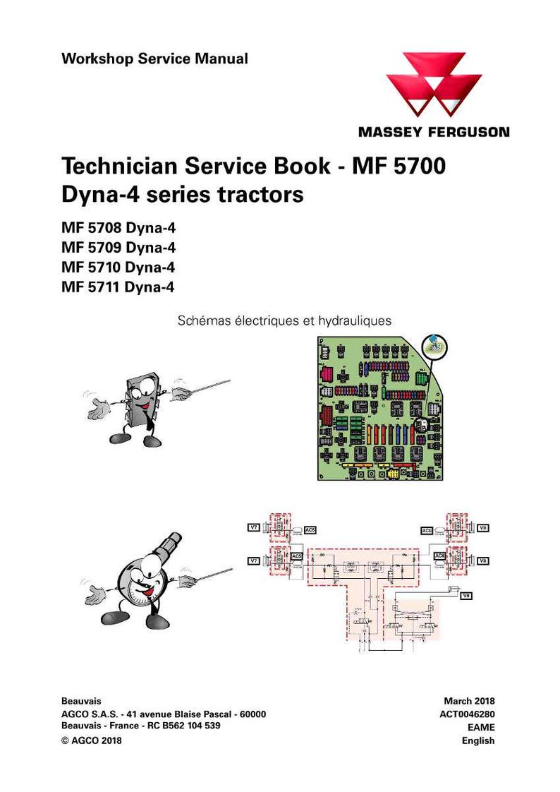 Massey ferguson 5700 Dyna 4 series Tractor Service Manual PDF | Workshop Repair | Instant Download image 2