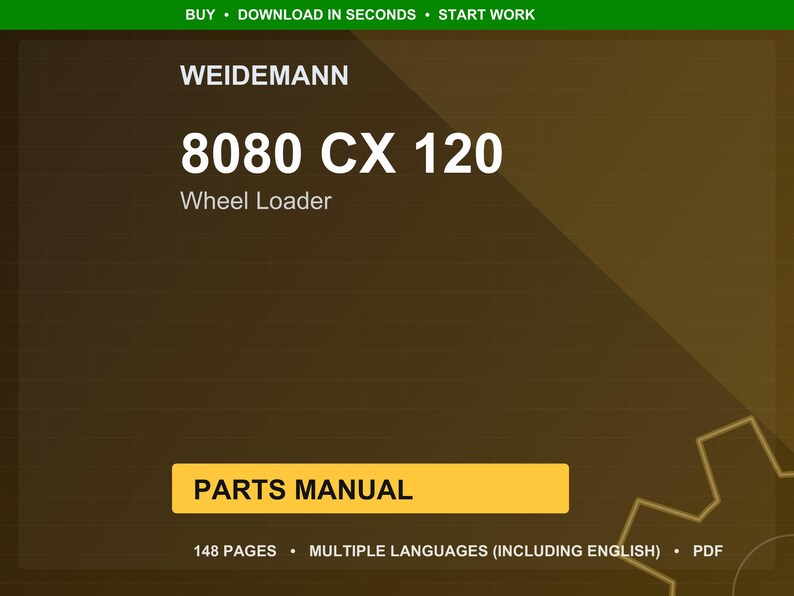 Manual de piezas de la cargadora de ruedas Weidemann 8080 Cx 120 en PDF / Catálogo ilustrado / Descarga instantánea imagen 1