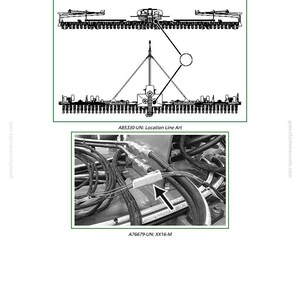 Puede incluir: Diagrama t&eacute;cnico de una interconexi&oacute;n de arn&eacute;s de sensor de movimiento, etiquetado XX16-M. La imagen incluye un diagrama de l&iacute;nea y un primer plano del arn&eacute;s con conectores y cables. El texto incluye "A85330-UN: Location Line Art" y "A76679-UN: XX16-M".