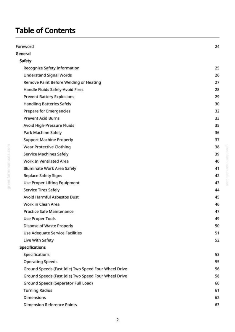 John Deere 9650 Cts skördetröska Teknisk manual PDF | Direkt nedladdning bild 4