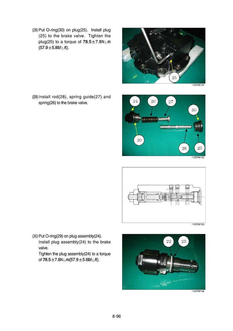 Manual de servicio de la excavadora de orugas HYUNDAI R110-7 / PDF / Descarga instantánea imagen 5