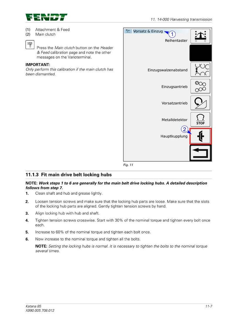 Instrukcja obsługi kombajnu Fendt Katana 85 w formacie PDF | Naprawa serwisowa | Pobierz natychmiast zdjęcie 10