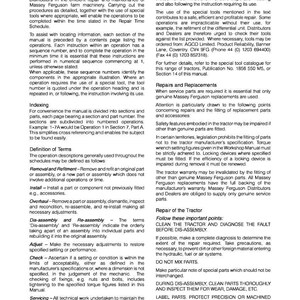 Manual de Serviço do Trator Massey Ferguson 345 350 355 360 375 385 em PDF | Reparo de Oficina | Download Imediato imagem 7