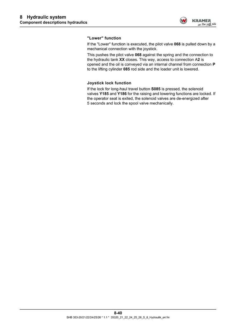 Wacker neuson kramer 5075 5085 5095 Kl33.5 kl36.5 kl38.5 Wheel loader System Manual PDF | Technical Documentation | Instant Download image 6