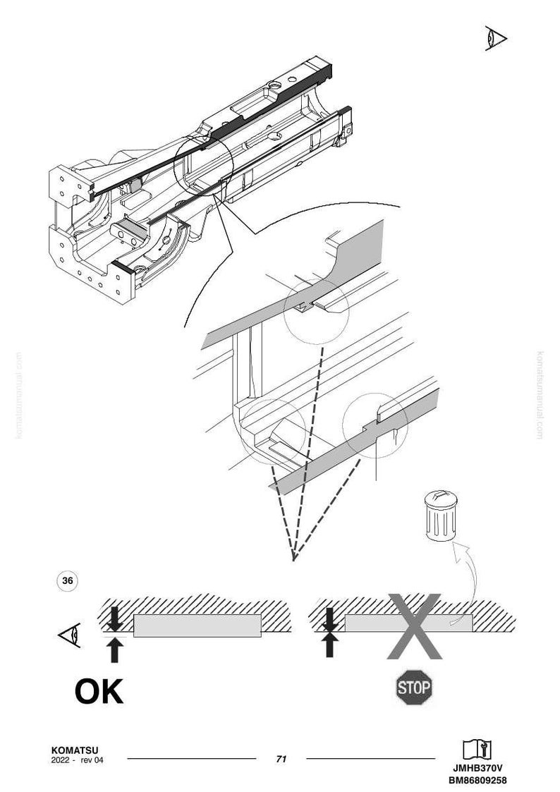 Komatsu JMHB370V-1 hydraulhammare servicemanual reparation verkstad PDF-nedladdning bild 7