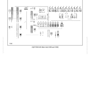 Puede incluir: Un diagrama detallado titulado "Main Cab (1450 and 1550)" con circuitos y componentes complejos. La imagen incluye el texto "CQ217520-UN: Main Cab (1450 and 1550)" y el n&uacute;mero "359".