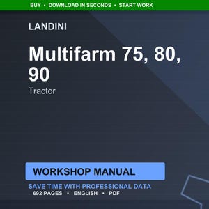 Landini Multifarm 75-80-90 Traktor Verkstadsmanual PDF - Perkins T2 bild 1