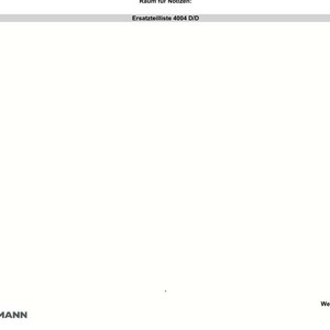 Puede incluir: Una p&aacute;gina blanca con el texto "Raum f&uuml;r Notizen: Ersatzteilliste 4004 D/D" en la parte superior. El logotipo de Weidemann est&aacute; en la parte inferior izquierda y "Weidemann 4004 D/D -3-" en la parte inferior derecha.